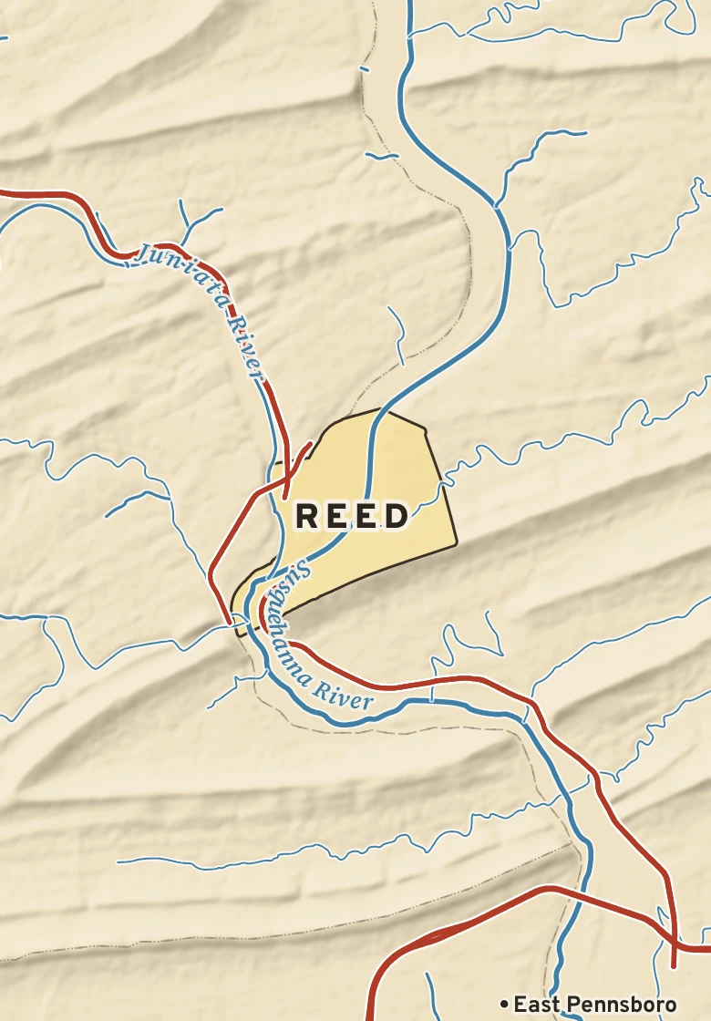 Atlas plate of Reed, Pennsylvania.