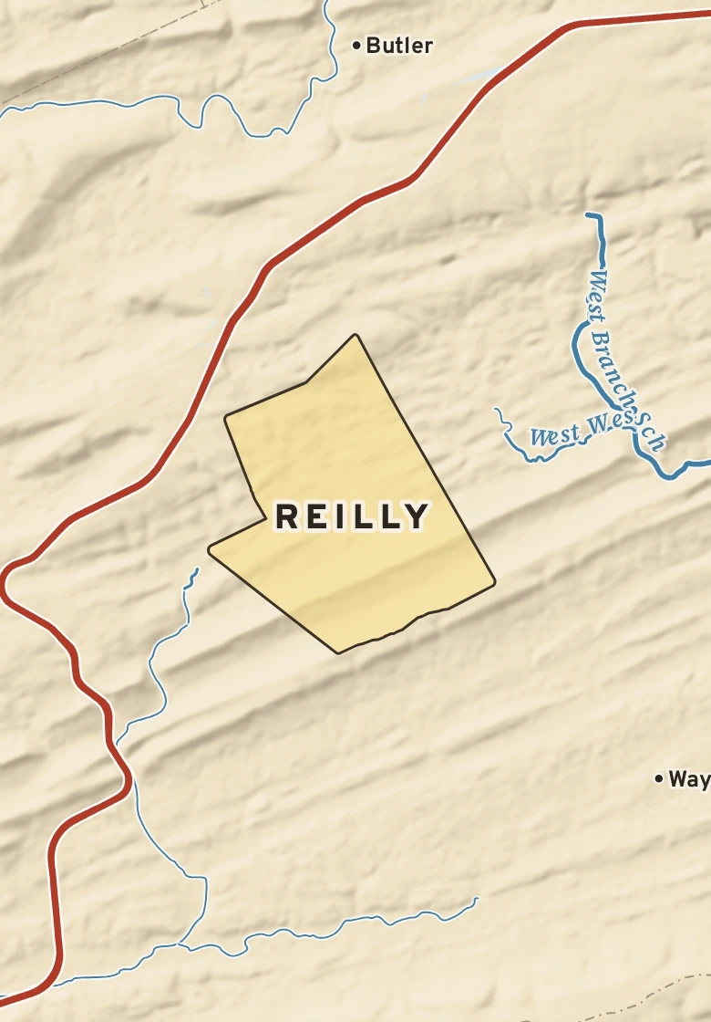 Atlas plate of Reilly, Pennsylvania.