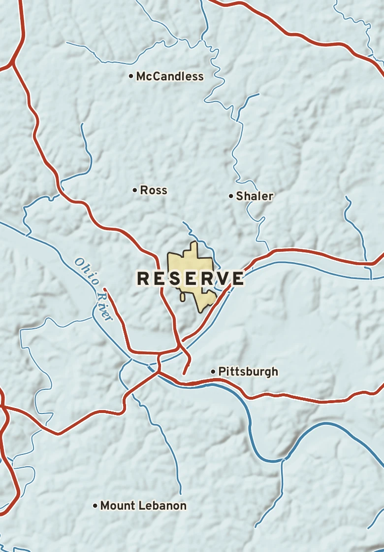 Atlas plate of Reserve, Pennsylvania.