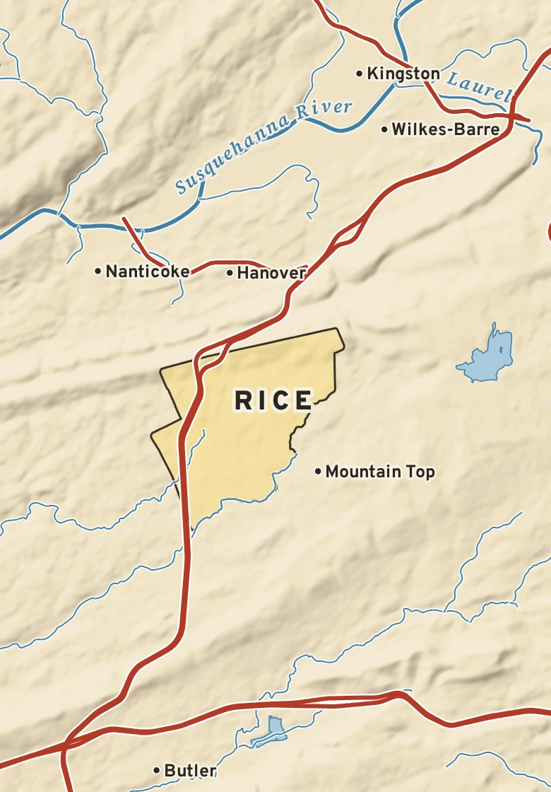 Atlas plate of Rice, Pennsylvania.