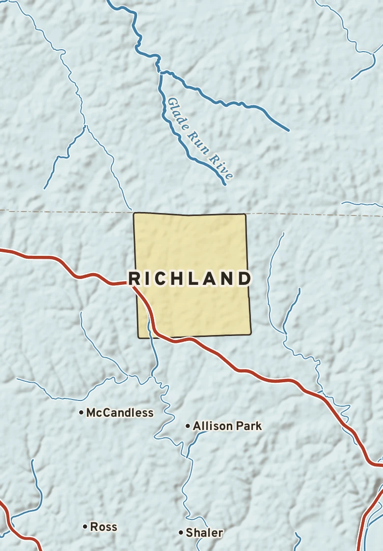 Atlas plate of Richland, Pennsylvania.