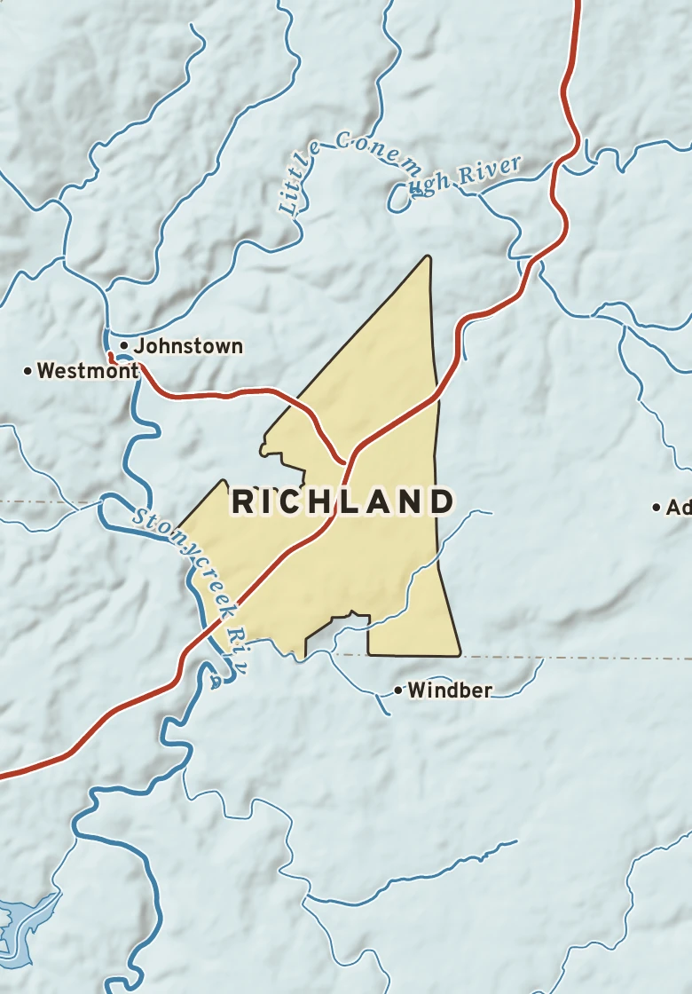 Atlas plate of Richland, Pennsylvania.