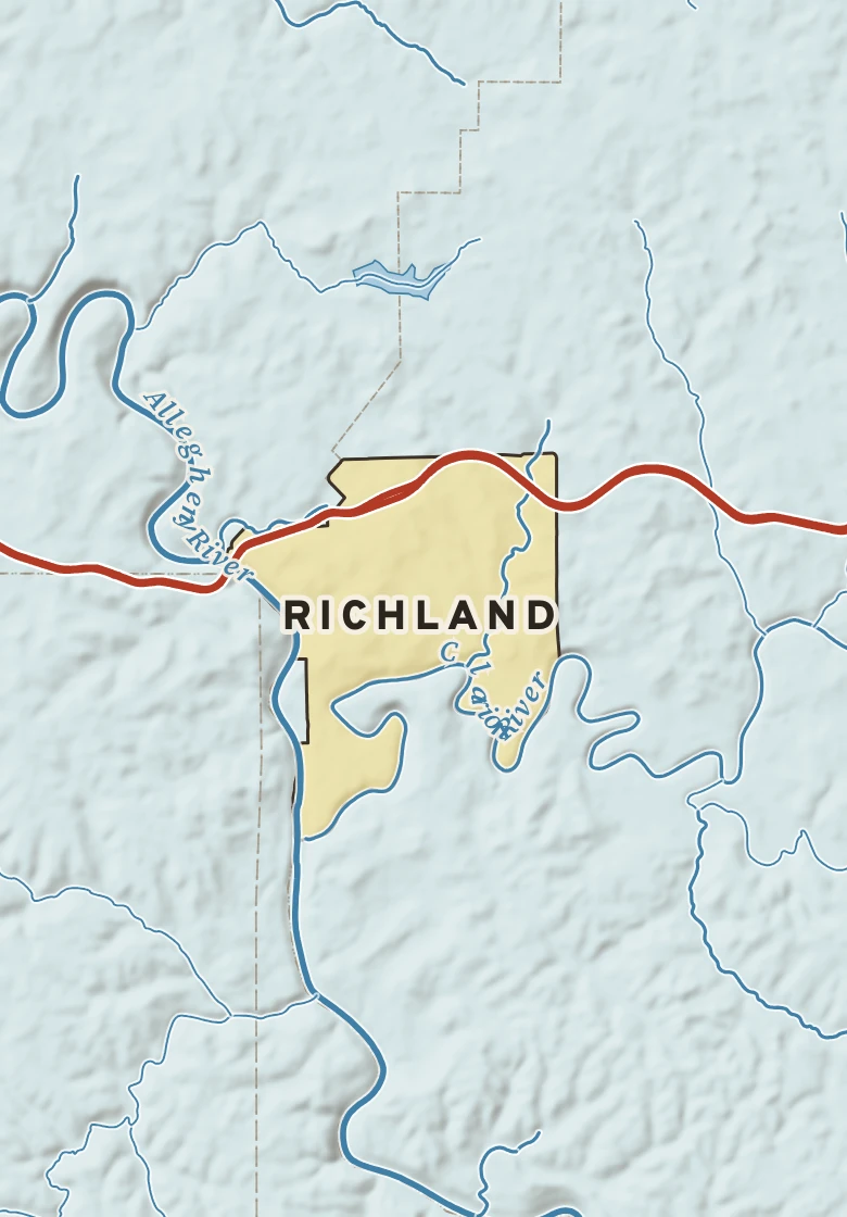 Atlas plate of Richland, Pennsylvania.