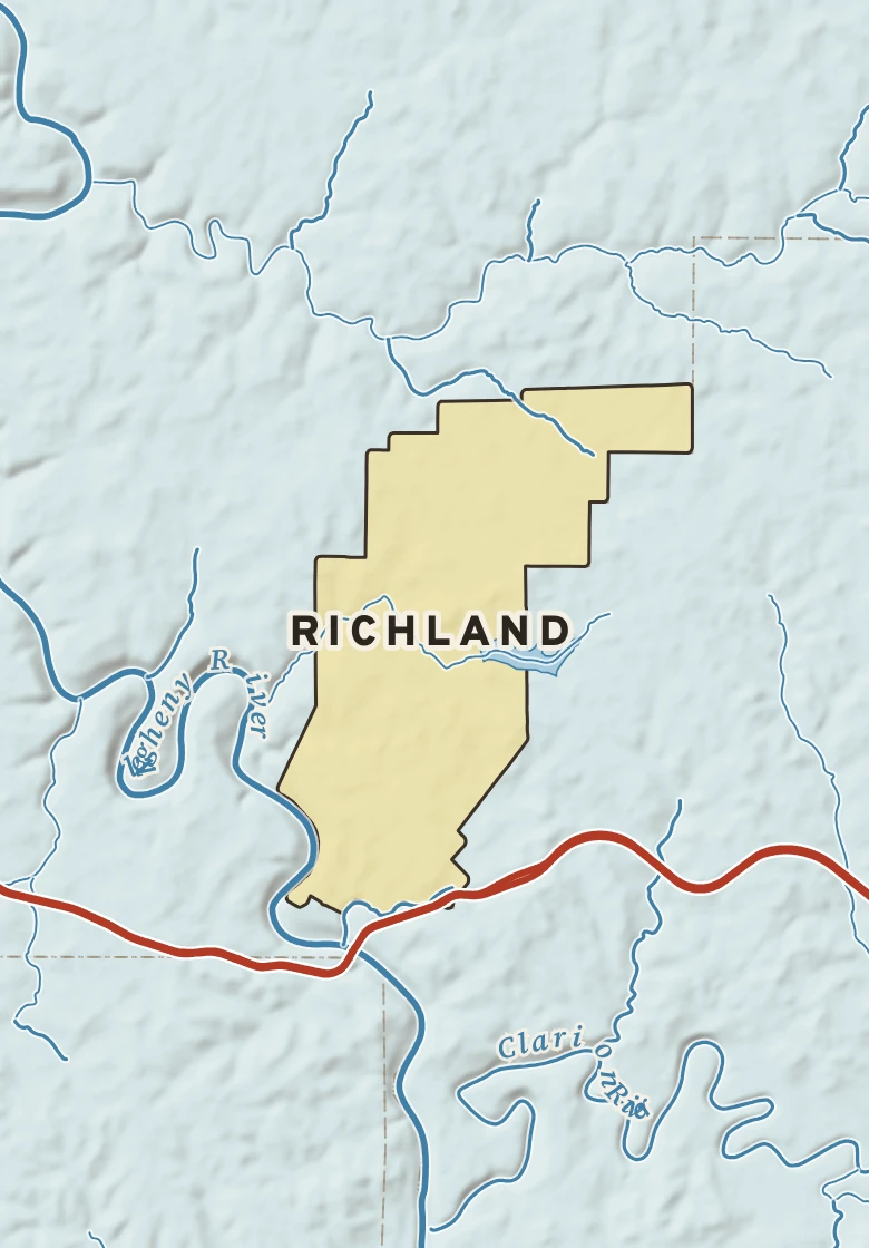 Atlas plate of Richland, Pennsylvania.