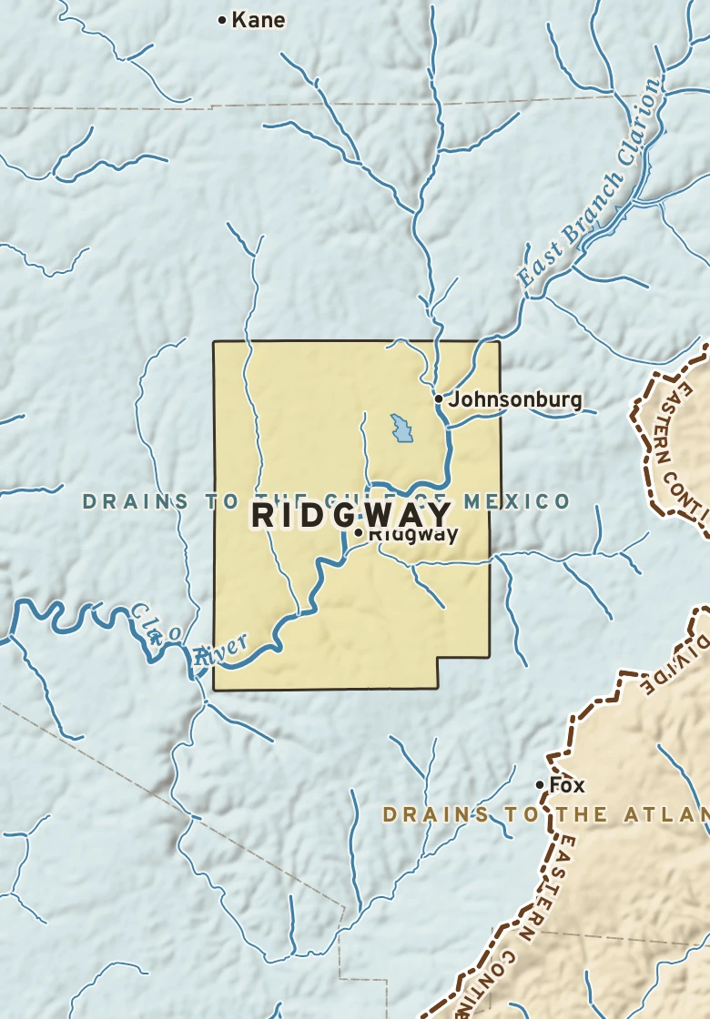 Atlas plate of Ridgway, Pennsylvania.