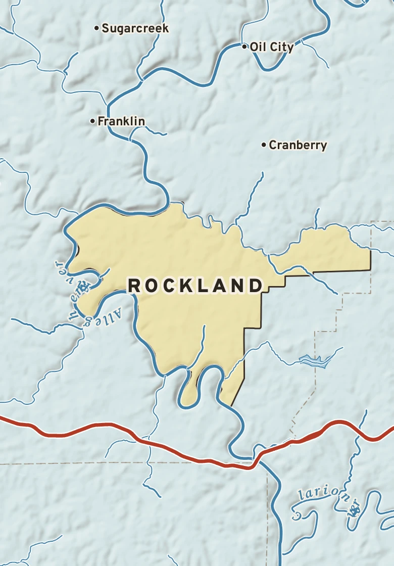 Atlas plate of Rockland, Pennsylvania.