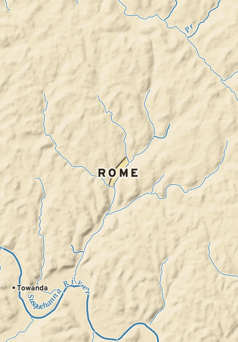 Atlas plate of Rome, Pennsylvania.