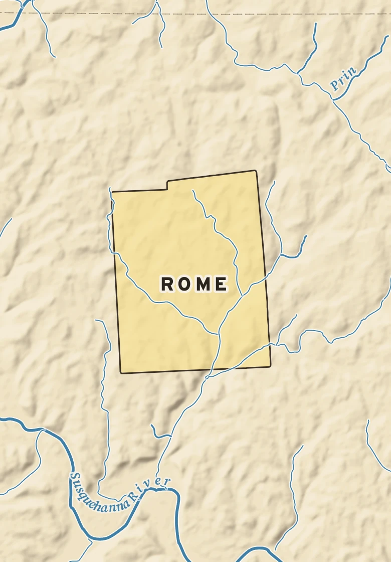 Atlas plate of Rome, Pennsylvania.