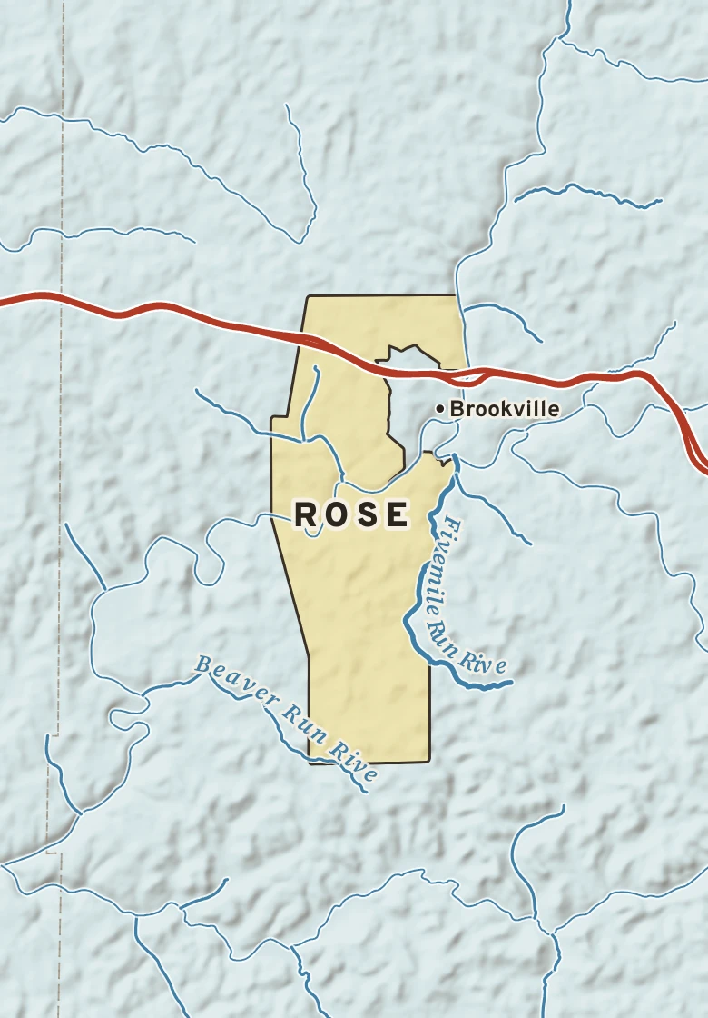 Atlas plate of Rose, Pennsylvania.