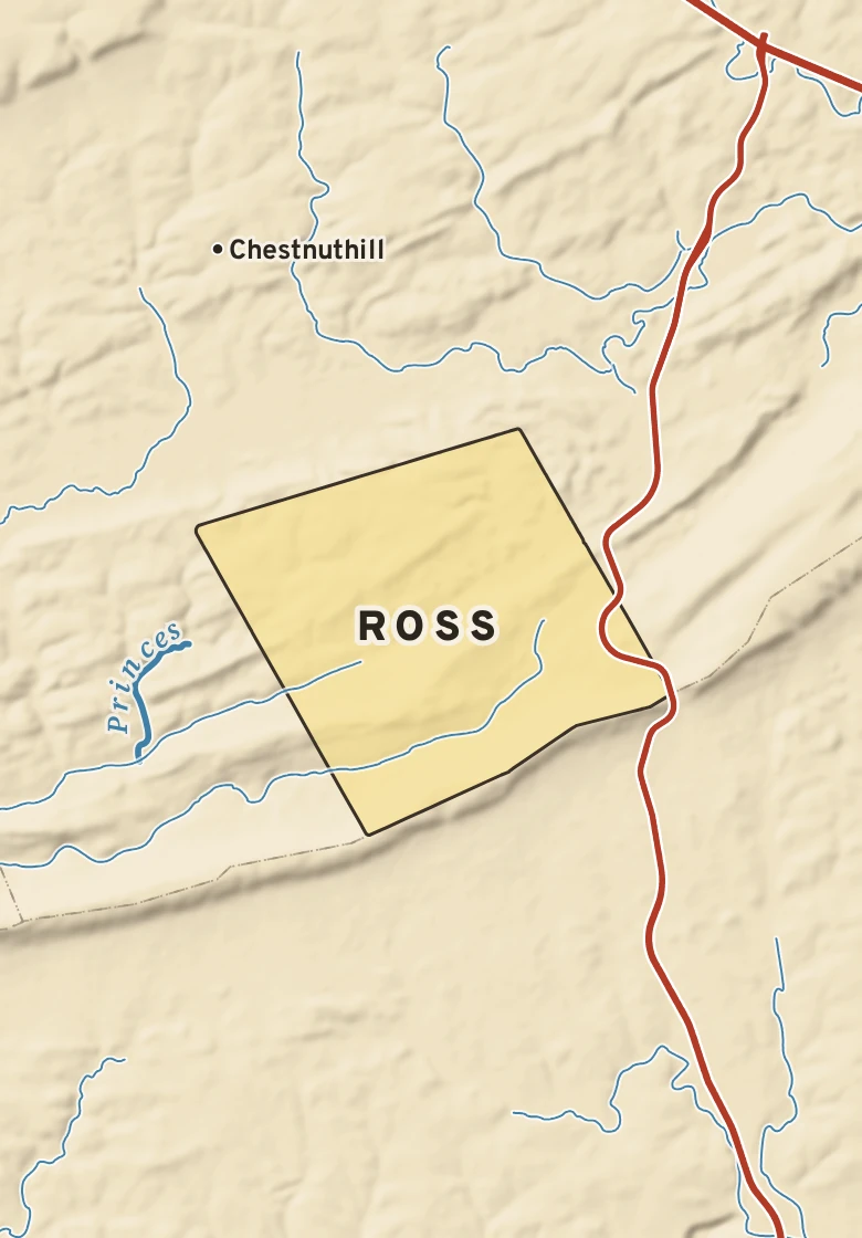 Atlas plate of Ross, Pennsylvania.