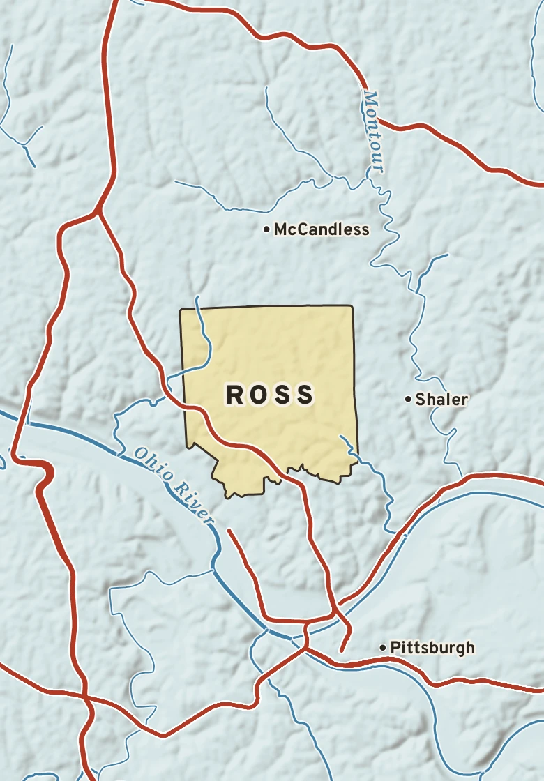 Atlas plate of Ross, Pennsylvania.
