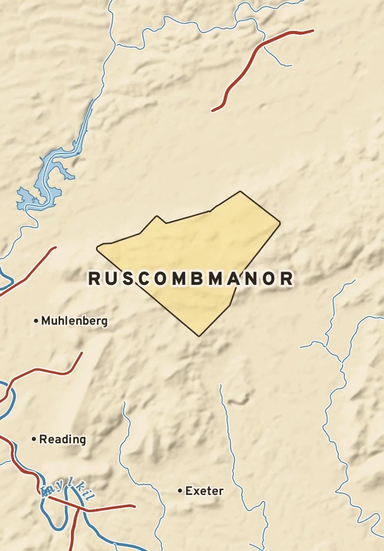 Atlas plate of Ruscombmanor, Pennsylvania.