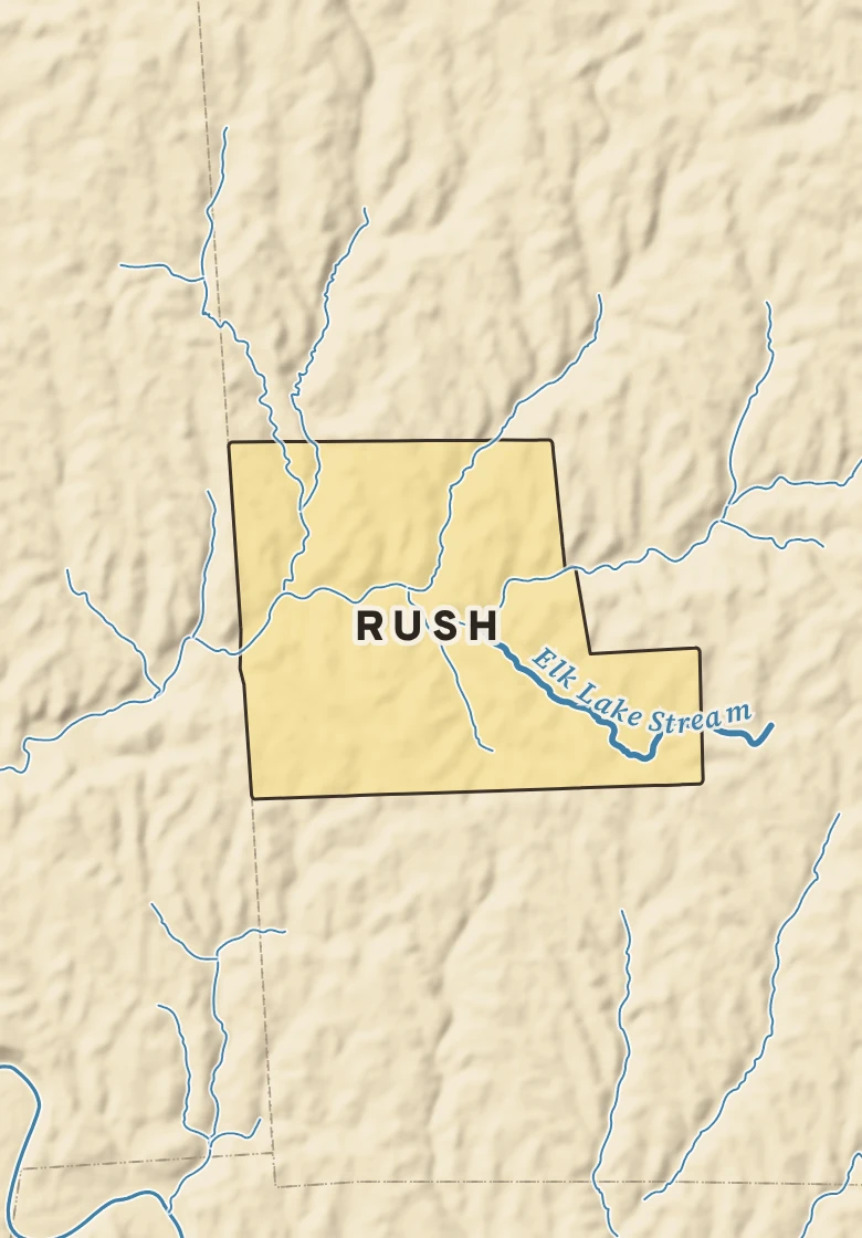 Atlas plate of Rush, Pennsylvania.