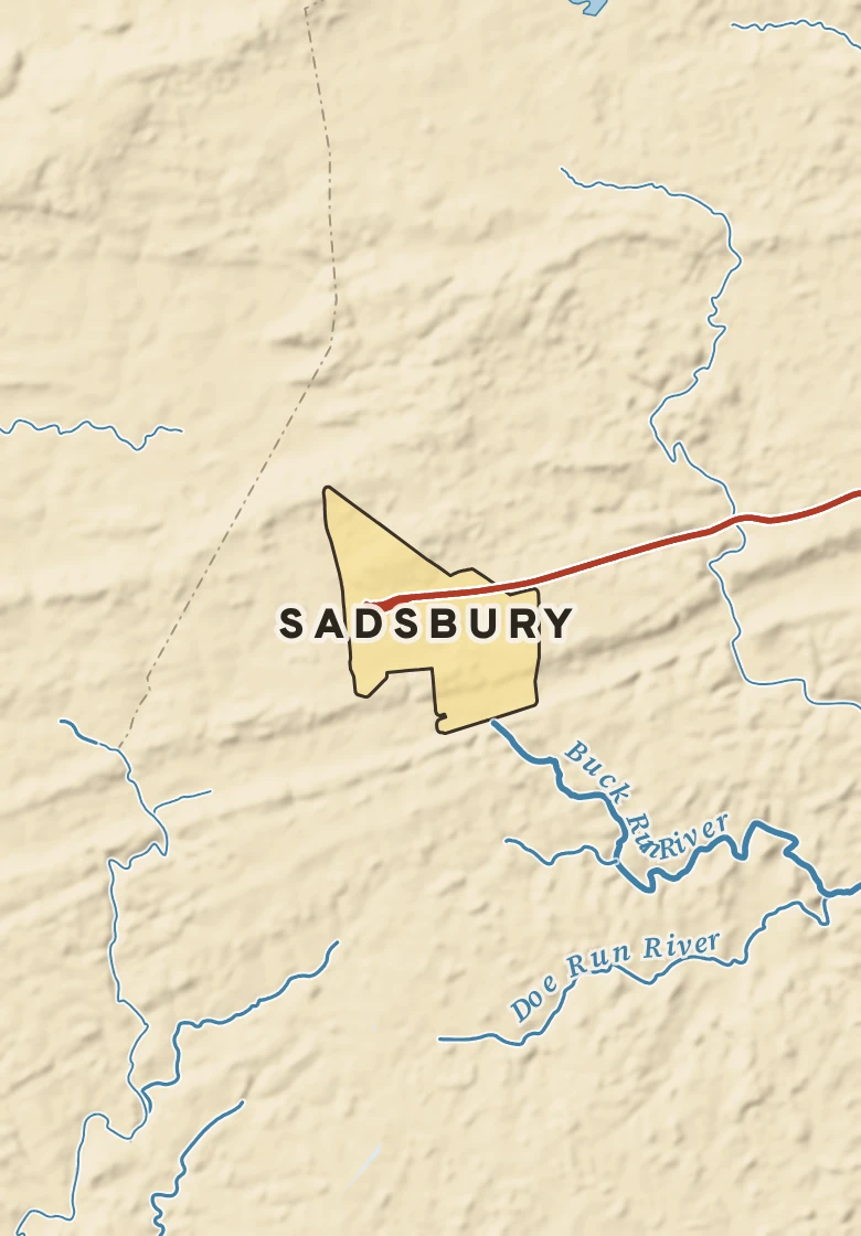 Atlas plate of Sadsbury, Pennsylvania.