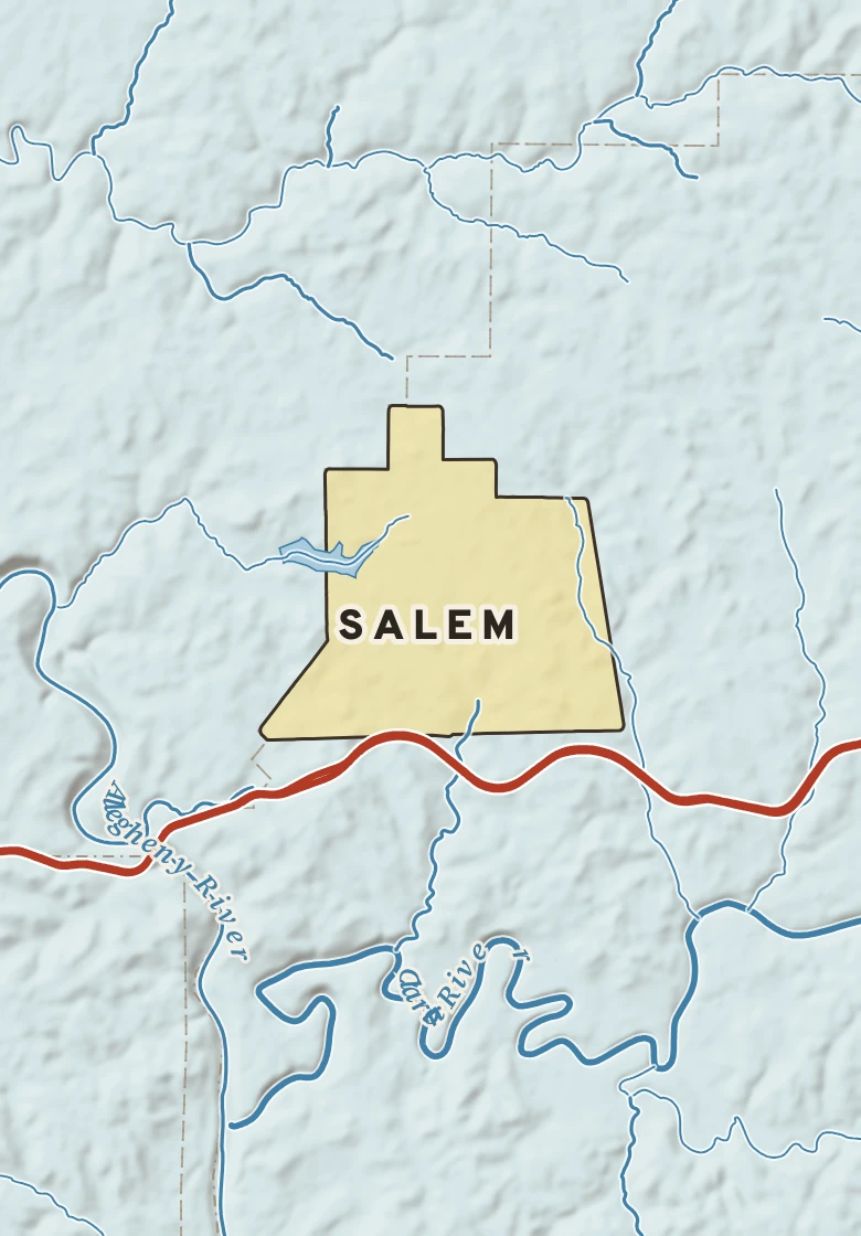 Atlas plate of Salem, Pennsylvania.