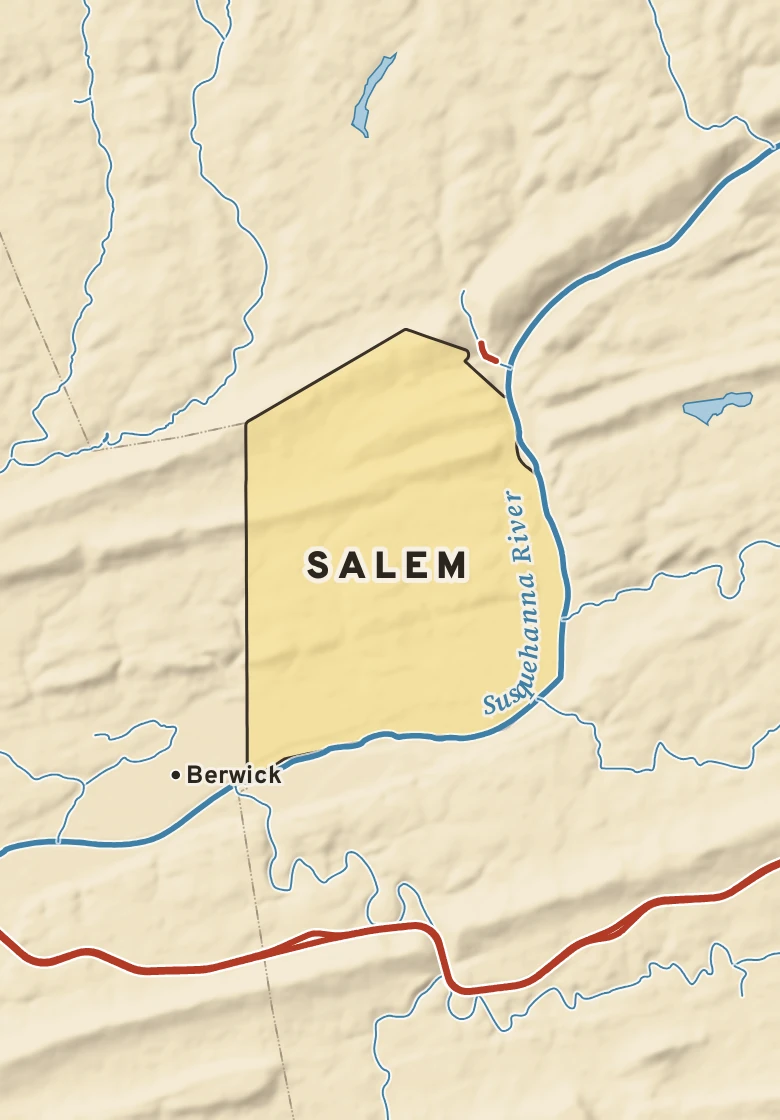 Atlas plate of Salem, Pennsylvania.