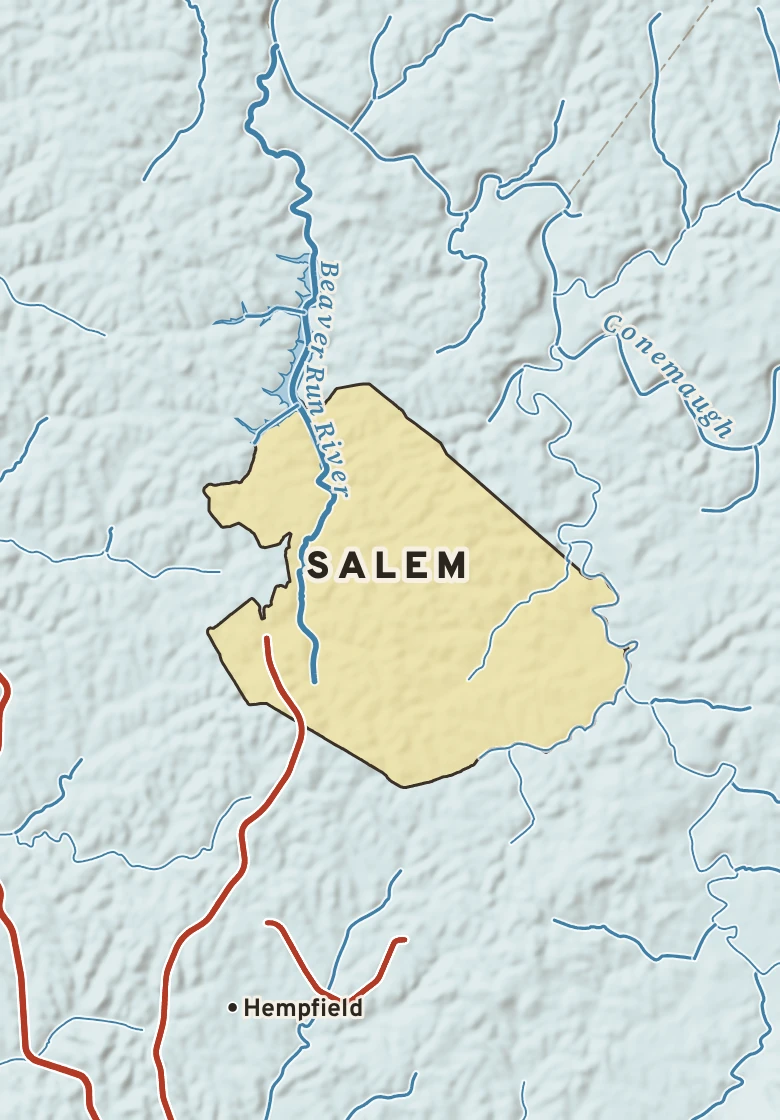 Atlas plate of Salem, Pennsylvania.