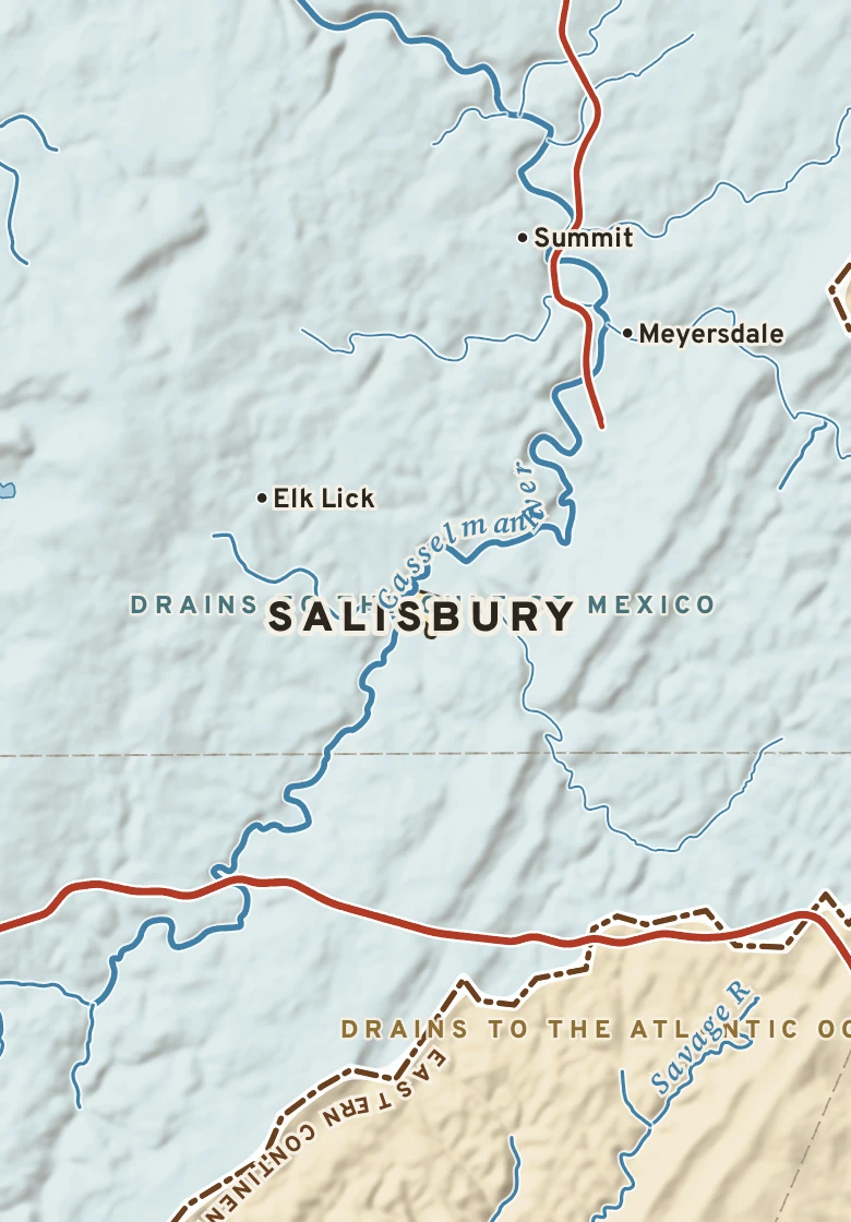 Atlas plate of Salisbury, Pennsylvania.