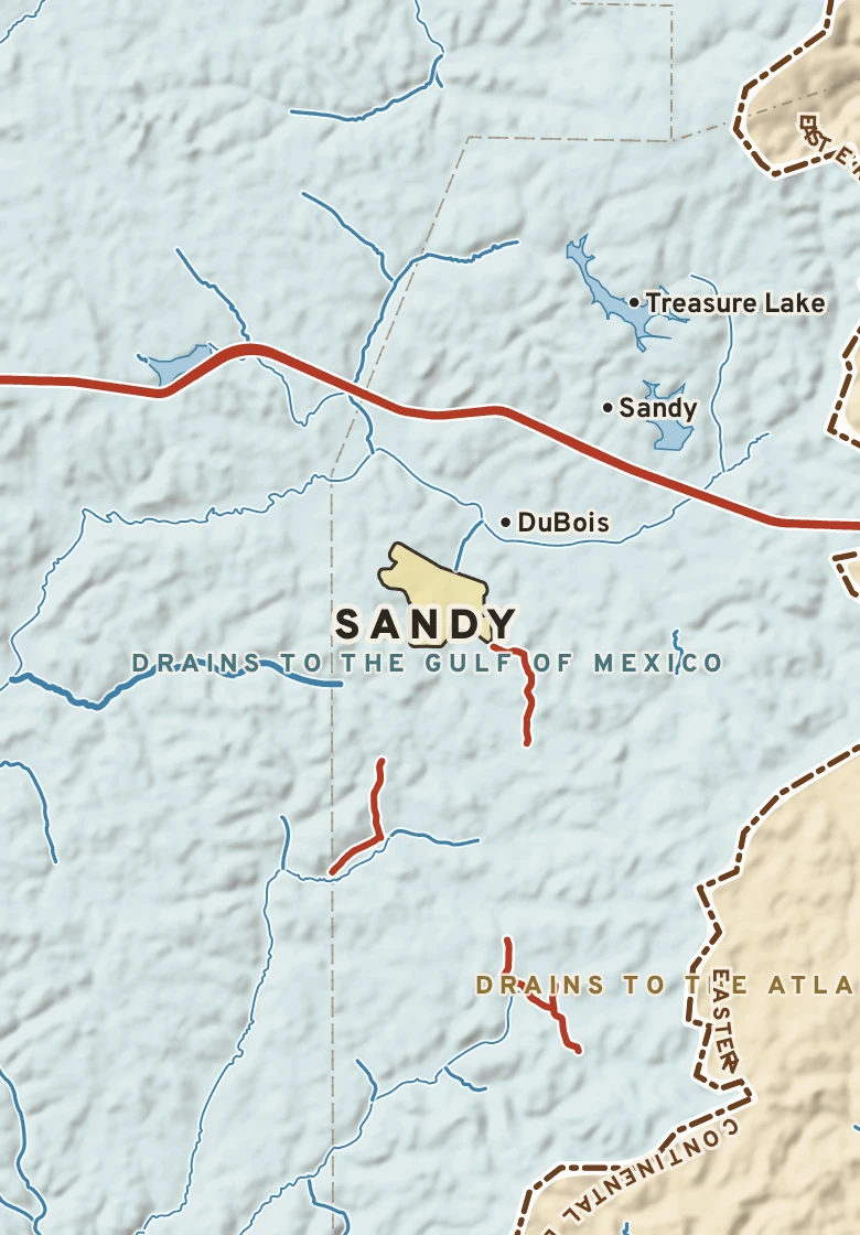 Atlas plate of Sandy, Pennsylvania.