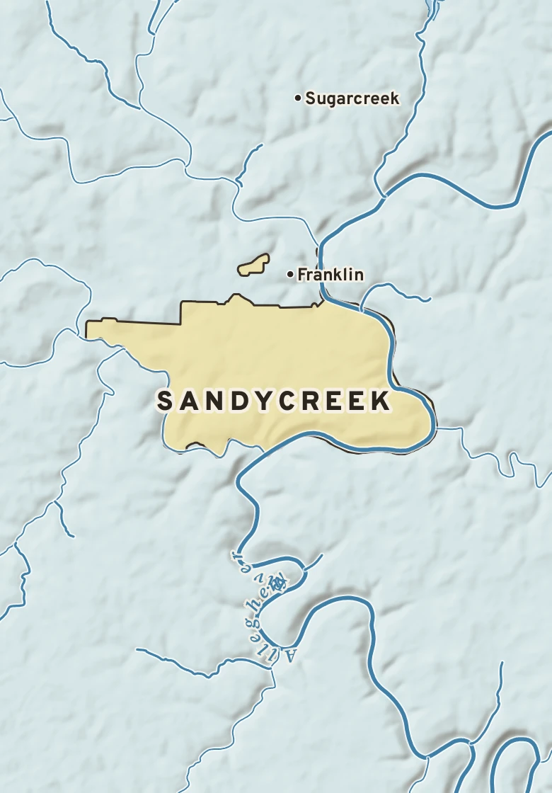 Atlas plate of Sandycreek, Pennsylvania.