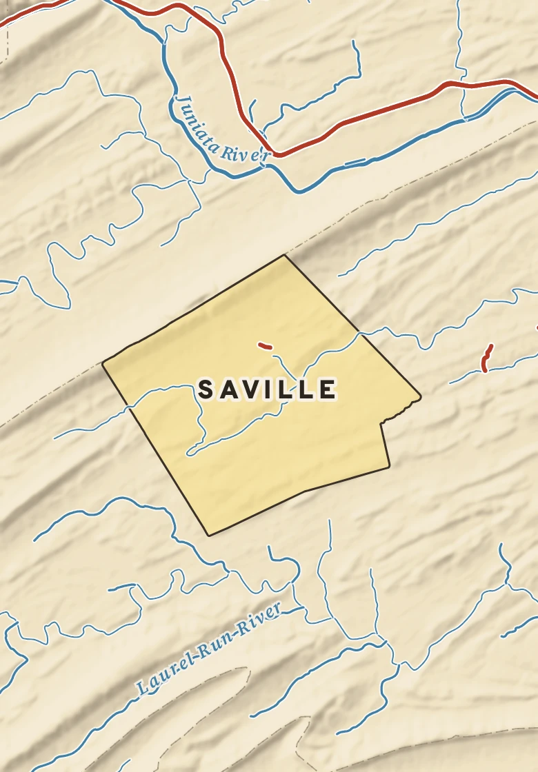Atlas plate of Saville, Pennsylvania.