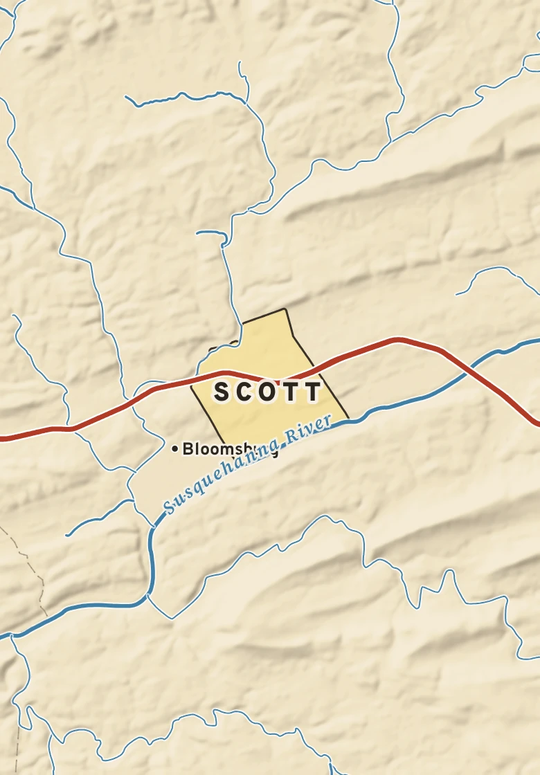 Atlas plate of Scott, Pennsylvania.