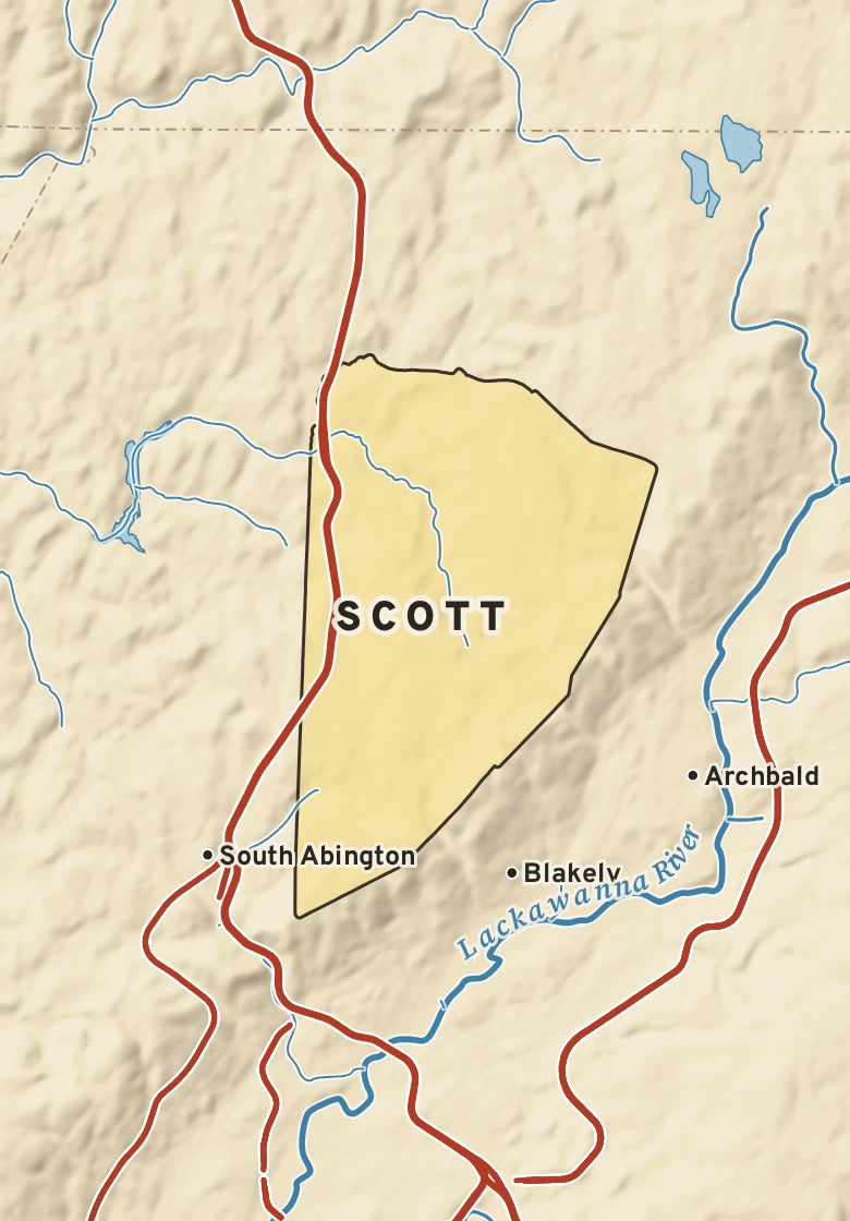 Atlas plate of Scott, Pennsylvania.