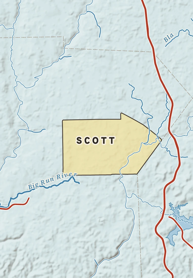 Atlas plate of Scott, Pennsylvania.
