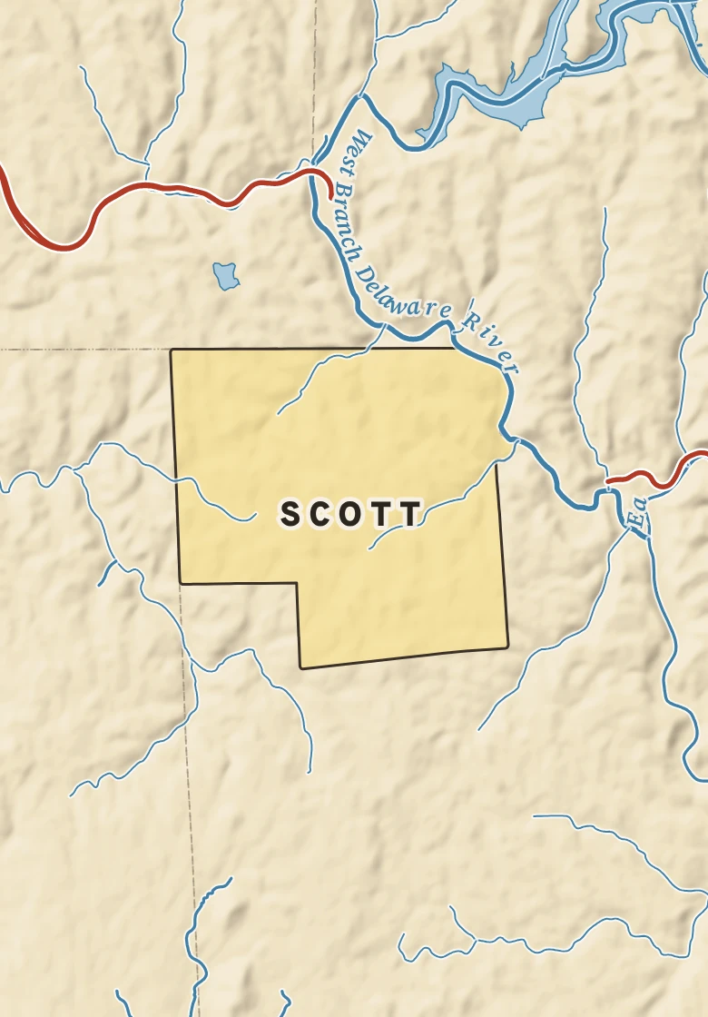 Atlas plate of Scott, Pennsylvania.