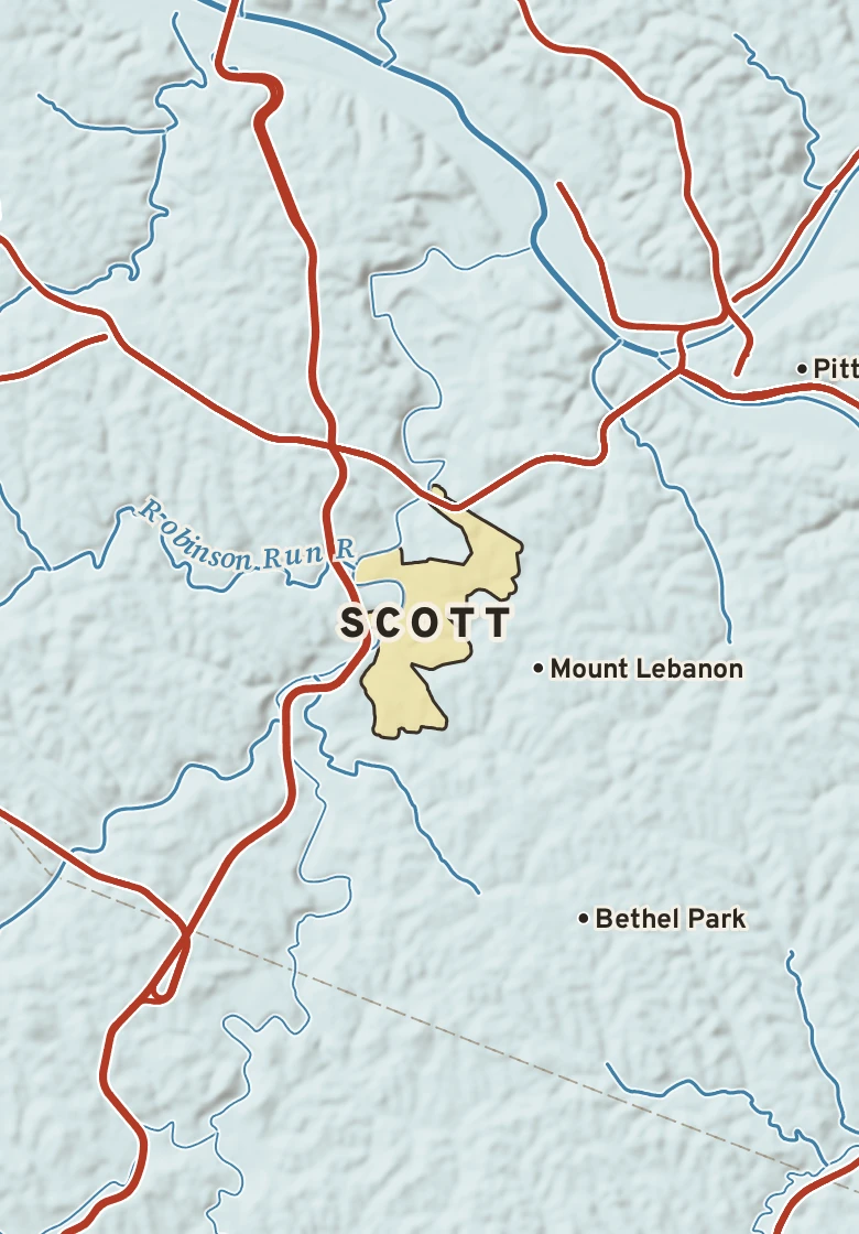 Atlas plate of Scott, Pennsylvania.