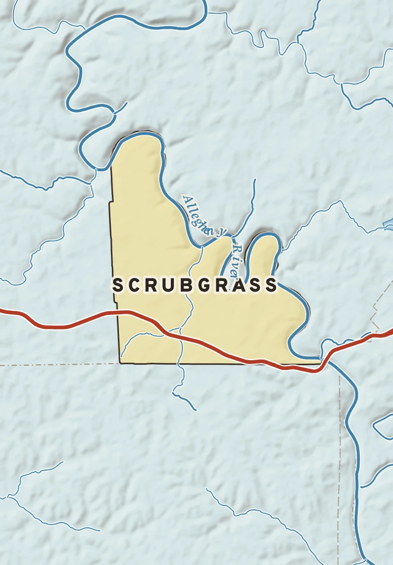 Atlas plate of Scrubgrass, Pennsylvania.