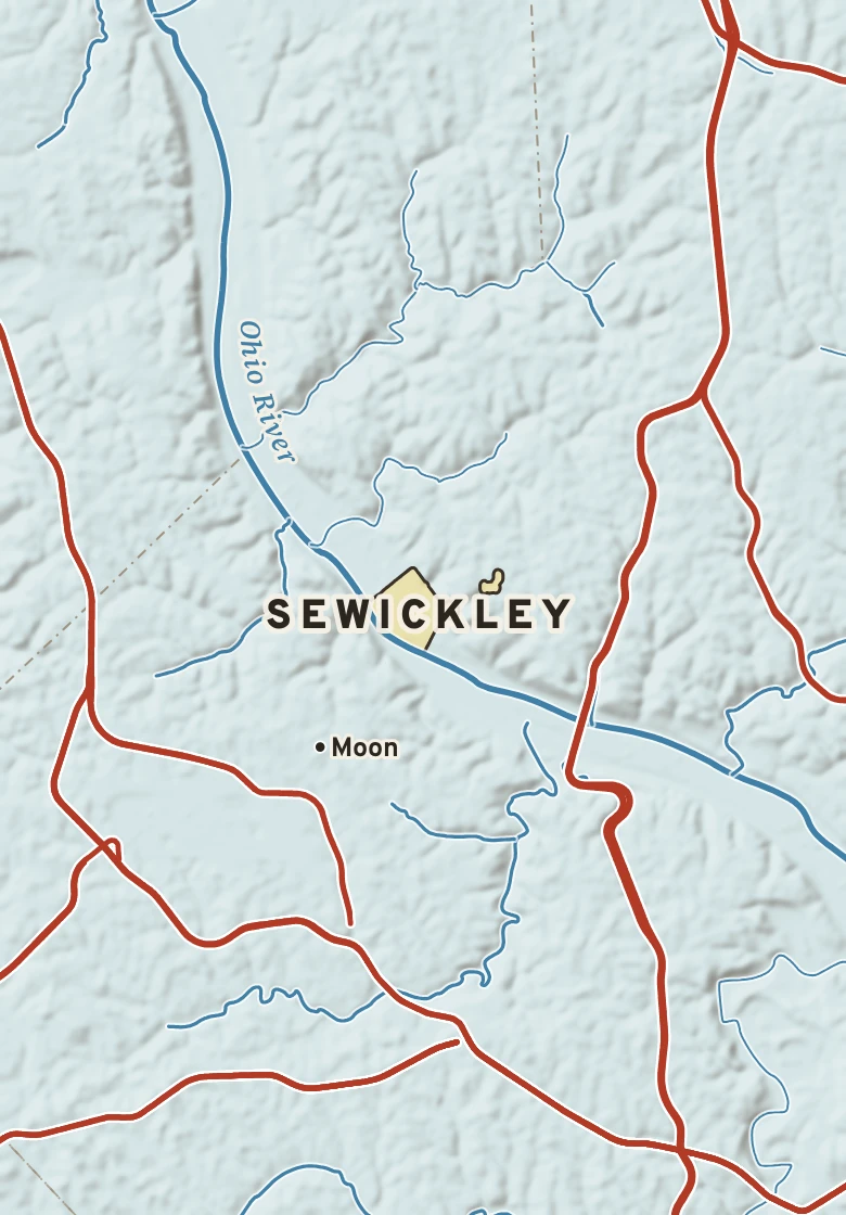 Atlas plate of Sewickley, Pennsylvania.