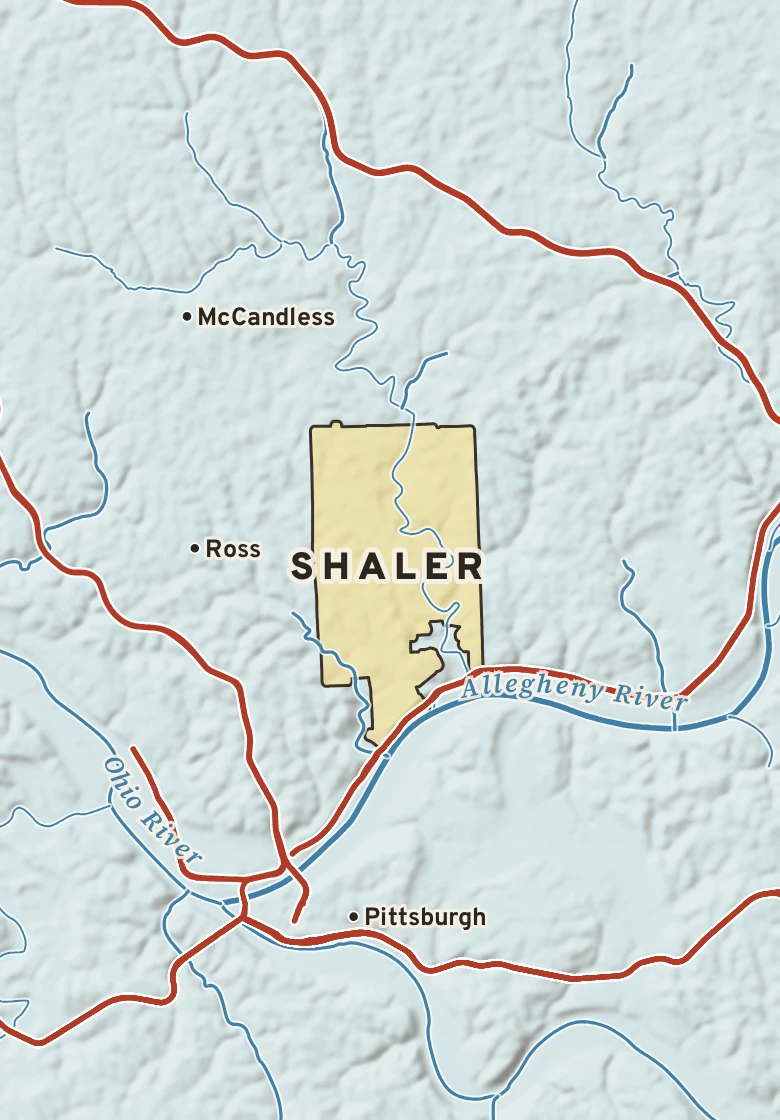 Atlas plate of Shaler, Pennsylvania.