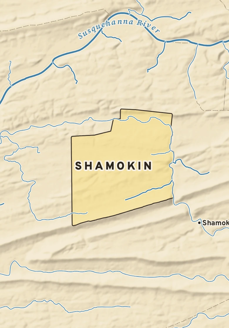 Atlas plate of Shamokin, Pennsylvania.