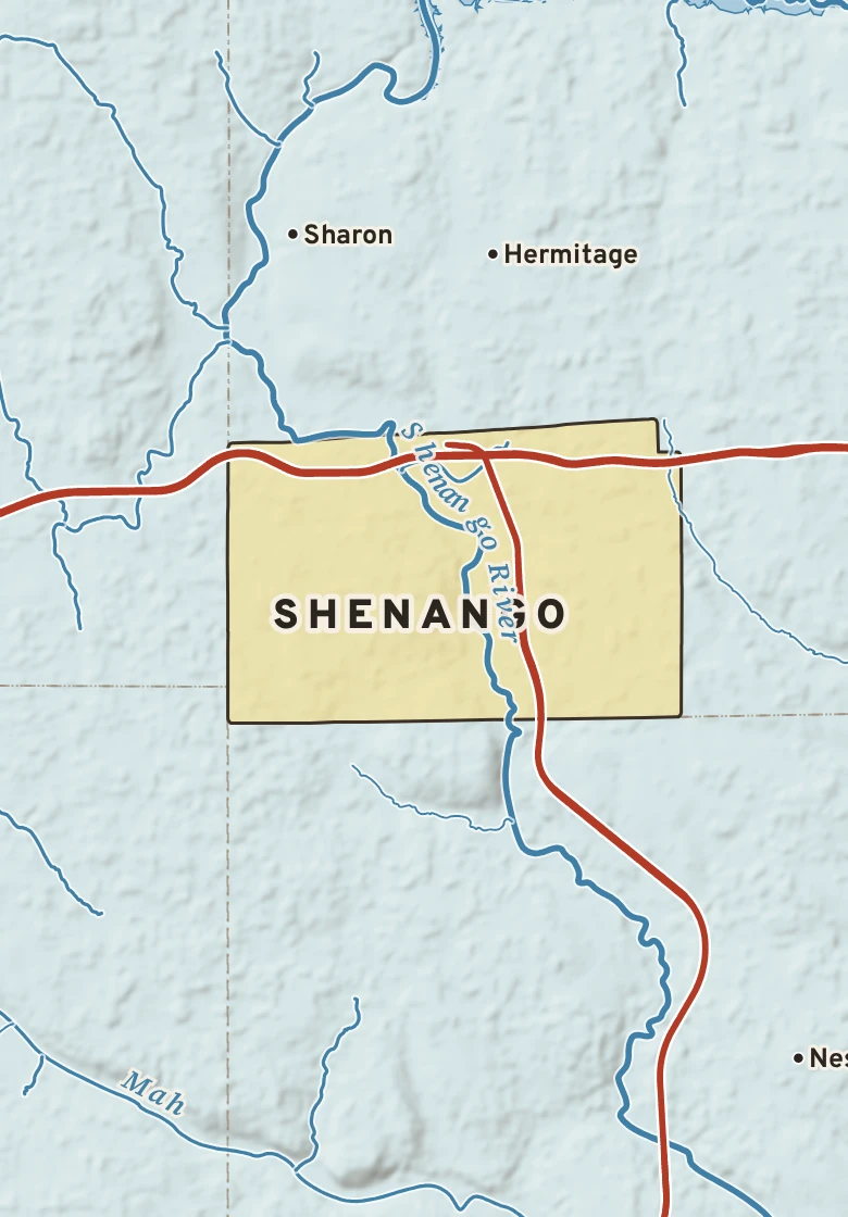 Atlas plate of Shenango, Pennsylvania.