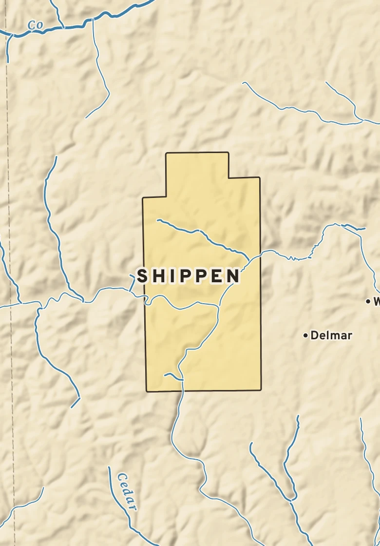 Atlas plate of Shippen, Pennsylvania.