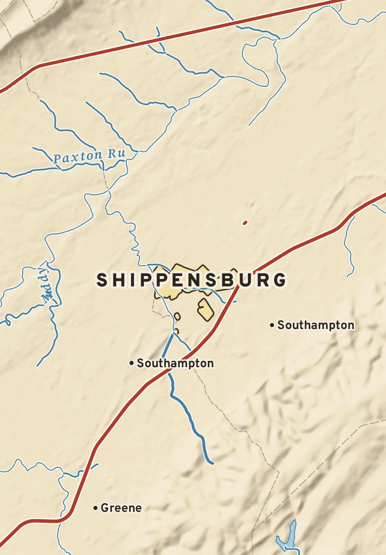 Atlas plate of Shippensburg, Pennsylvania.