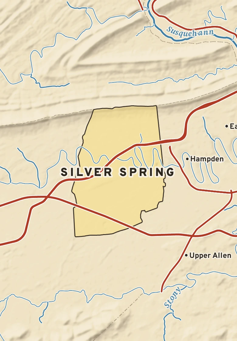 Atlas plate of Silver Spring, Pennsylvania.