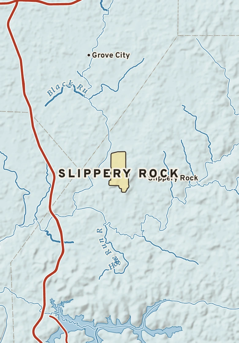 Atlas plate of Slippery Rock, Pennsylvania.