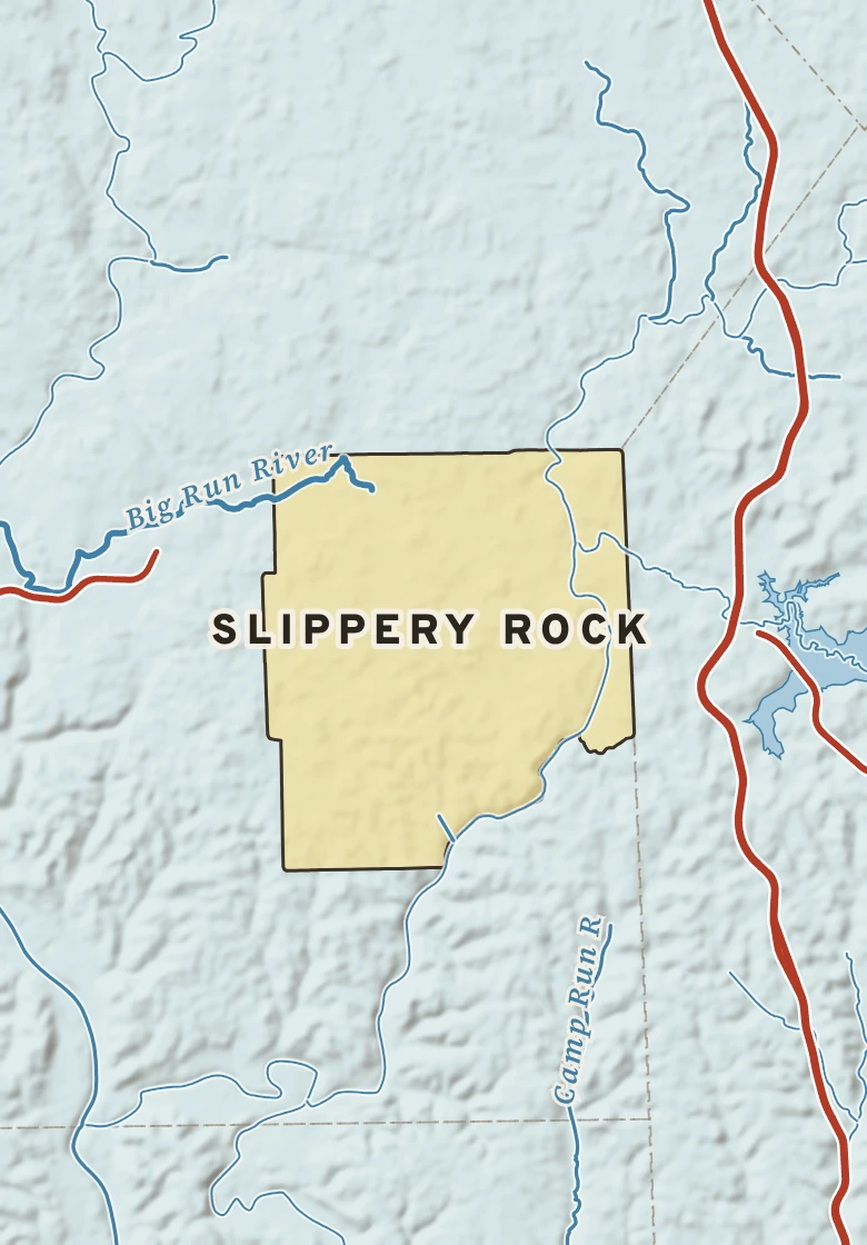 Atlas plate of Slippery Rock, Pennsylvania.
