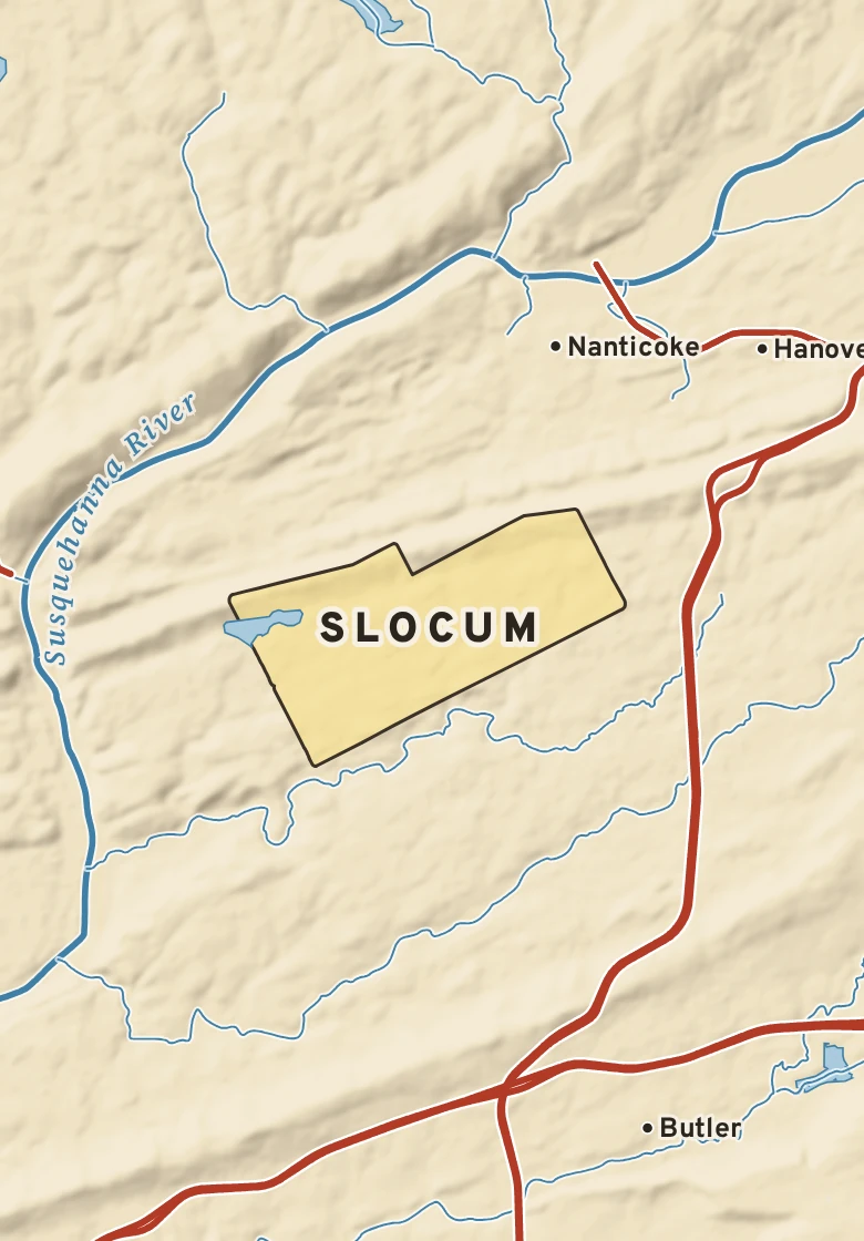 Atlas plate of Slocum, Pennsylvania.