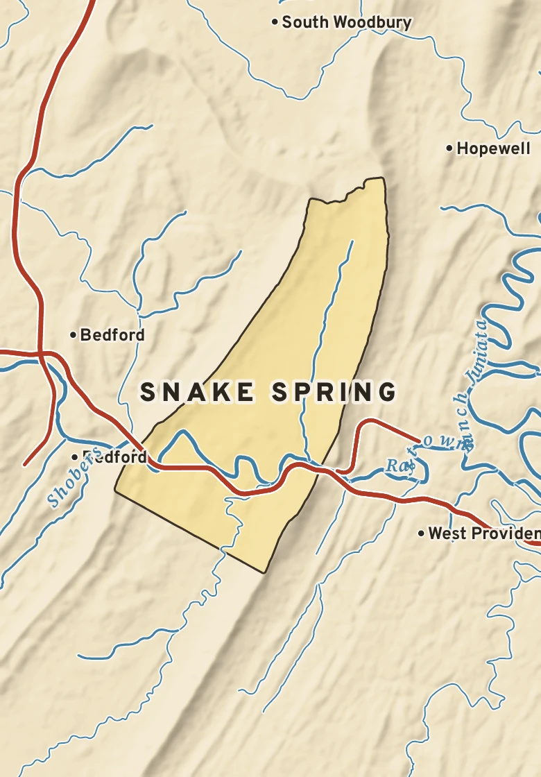 Atlas plate of Snake Spring, Pennsylvania.
