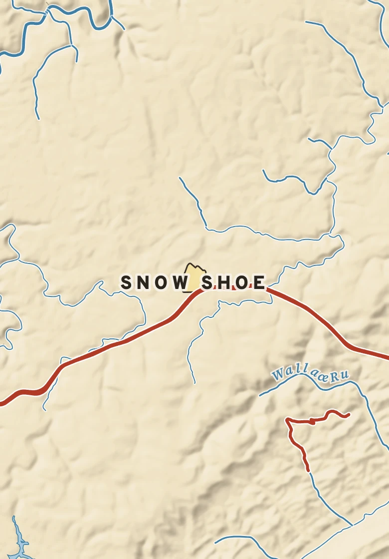 Atlas plate of Snow Shoe, Pennsylvania.