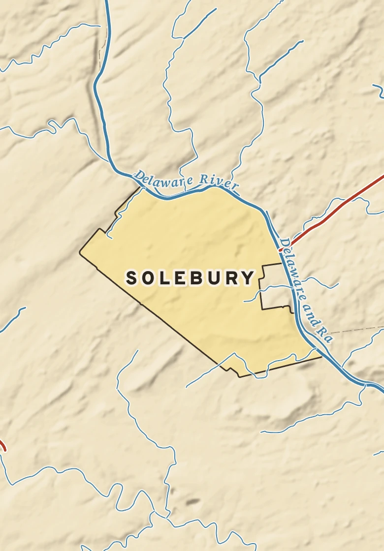 Atlas plate of Solebury, Pennsylvania.