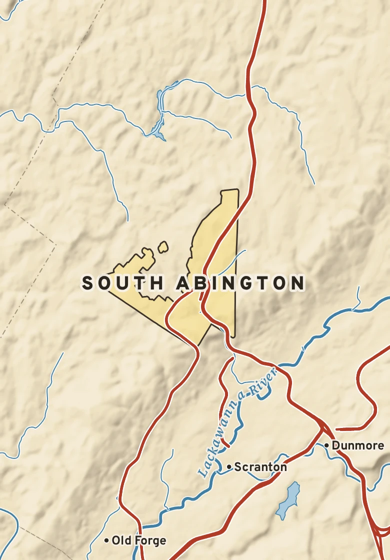 Atlas plate of South Abington, Pennsylvania.