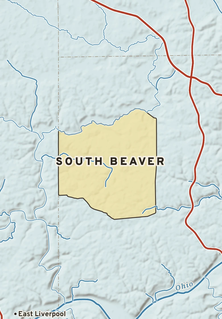 Atlas plate of South Beaver, Pennsylvania.