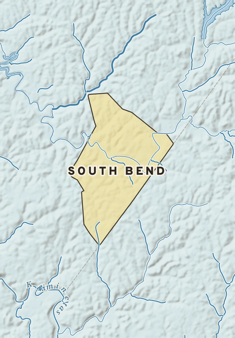 Atlas plate of South Bend, Pennsylvania.