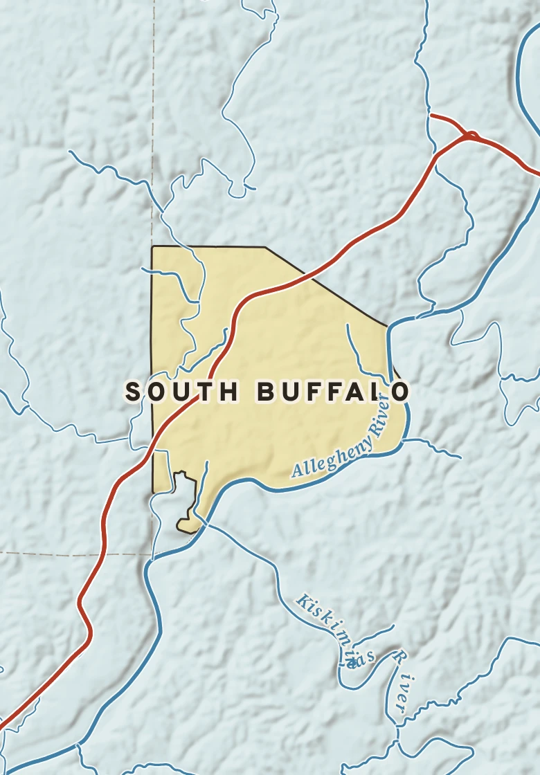Atlas plate of South Buffalo, Pennsylvania.