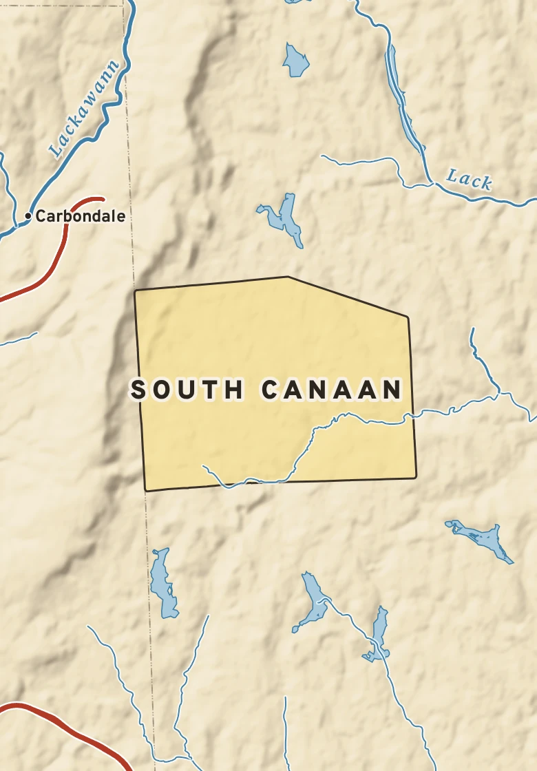 Atlas plate of South Canaan, Pennsylvania.