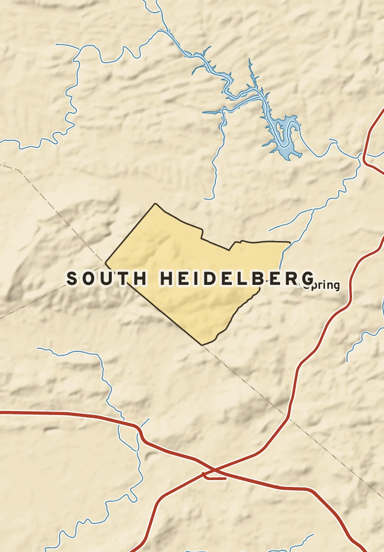 Atlas plate of South Heidelberg, Pennsylvania.